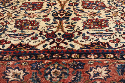8 x 11 Beige Vintage Persian Tabriz Rug 61408