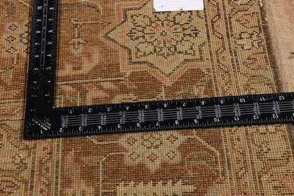 9 x 12 - Brown Vintage Persian Tabriz Rug - 75767