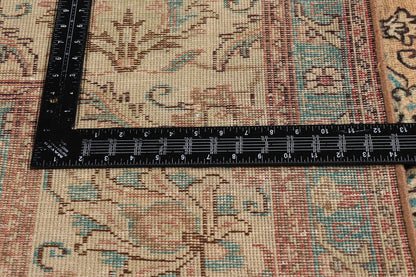 9 x 12 - Brown Vintage Persian Tabriz Rug - 76289