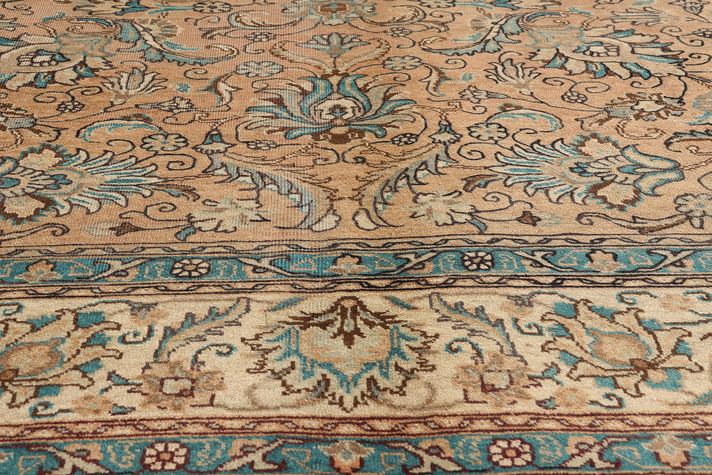 9 x 12 - Brown Vintage Persian Tabriz Rug - 76289