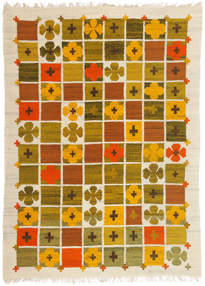 5 x 6 Nordiska Kompaniet Vintage Polish Rollakan Rug 78280