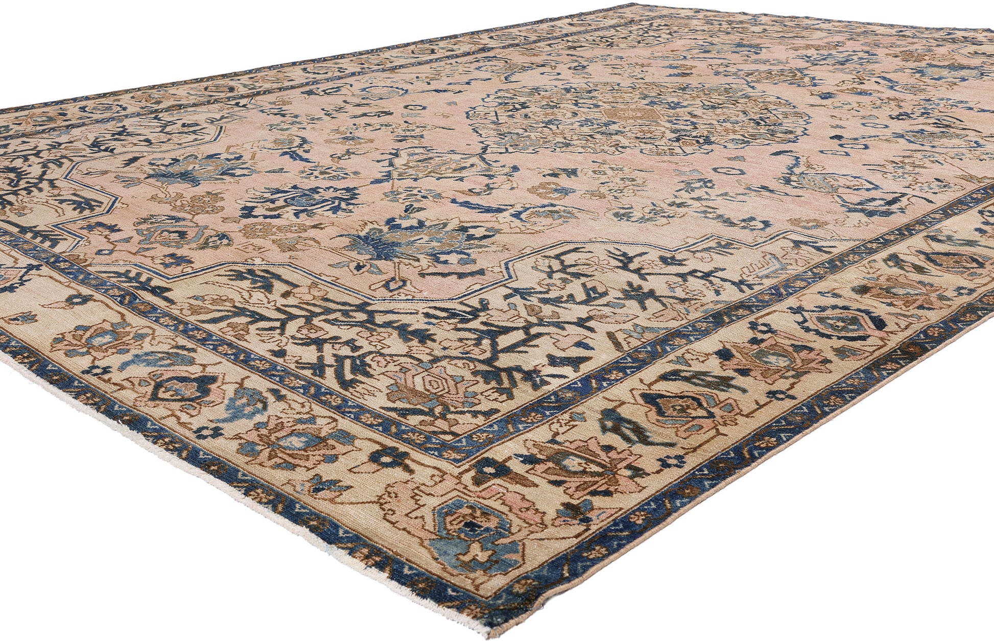 9 x 12 Pink Vintage Persian Malayer Rug 61399