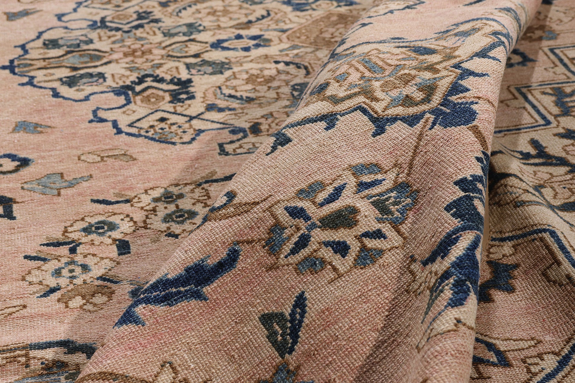 9 x 12 Pink Vintage Persian Malayer Rug 61399
