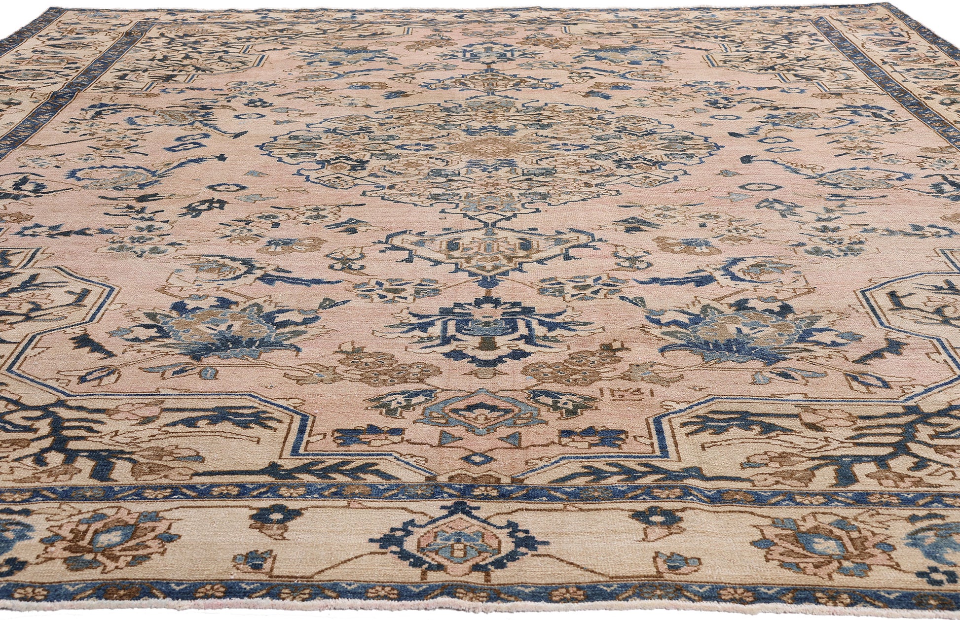 9 x 12 Pink Vintage Persian Malayer Rug 61399