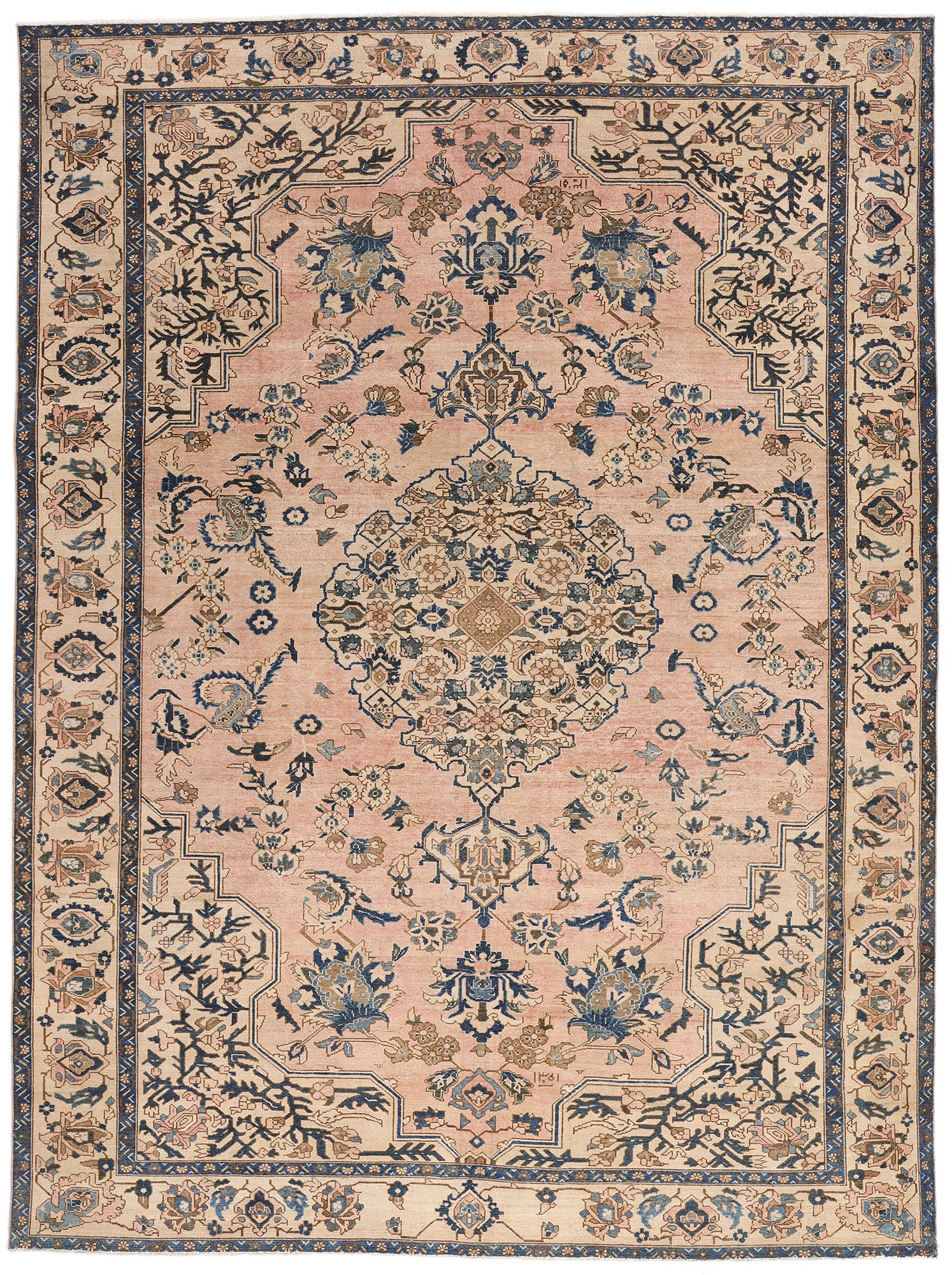 9 x 12 Pink Vintage Persian Malayer Rug 61399