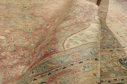 10 x 13 - Brown Vintage Persian Tabriz Rug - 76446