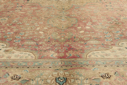 10 x 13 - Brown Vintage Persian Tabriz Rug - 76446
