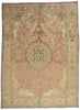 10 x 13 - Brown Vintage Persian Tabriz Rug - 76446