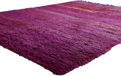 7 x 10 Purple Vintage Beni Mrirt Moroccan Rug 79338