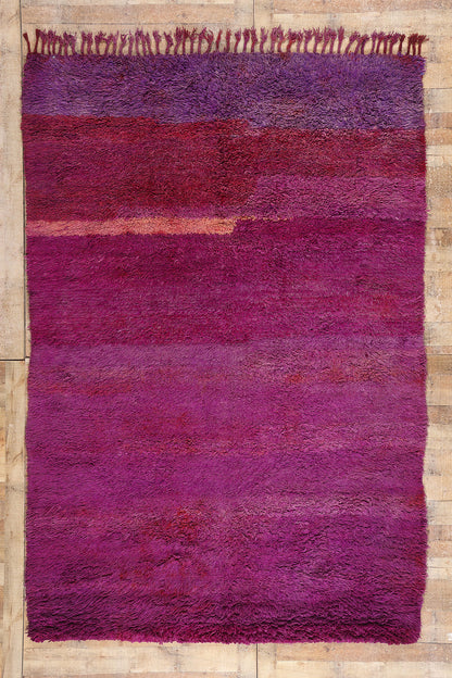 7 x 10 Purple Vintage Beni Mrirt Moroccan Rug 79338