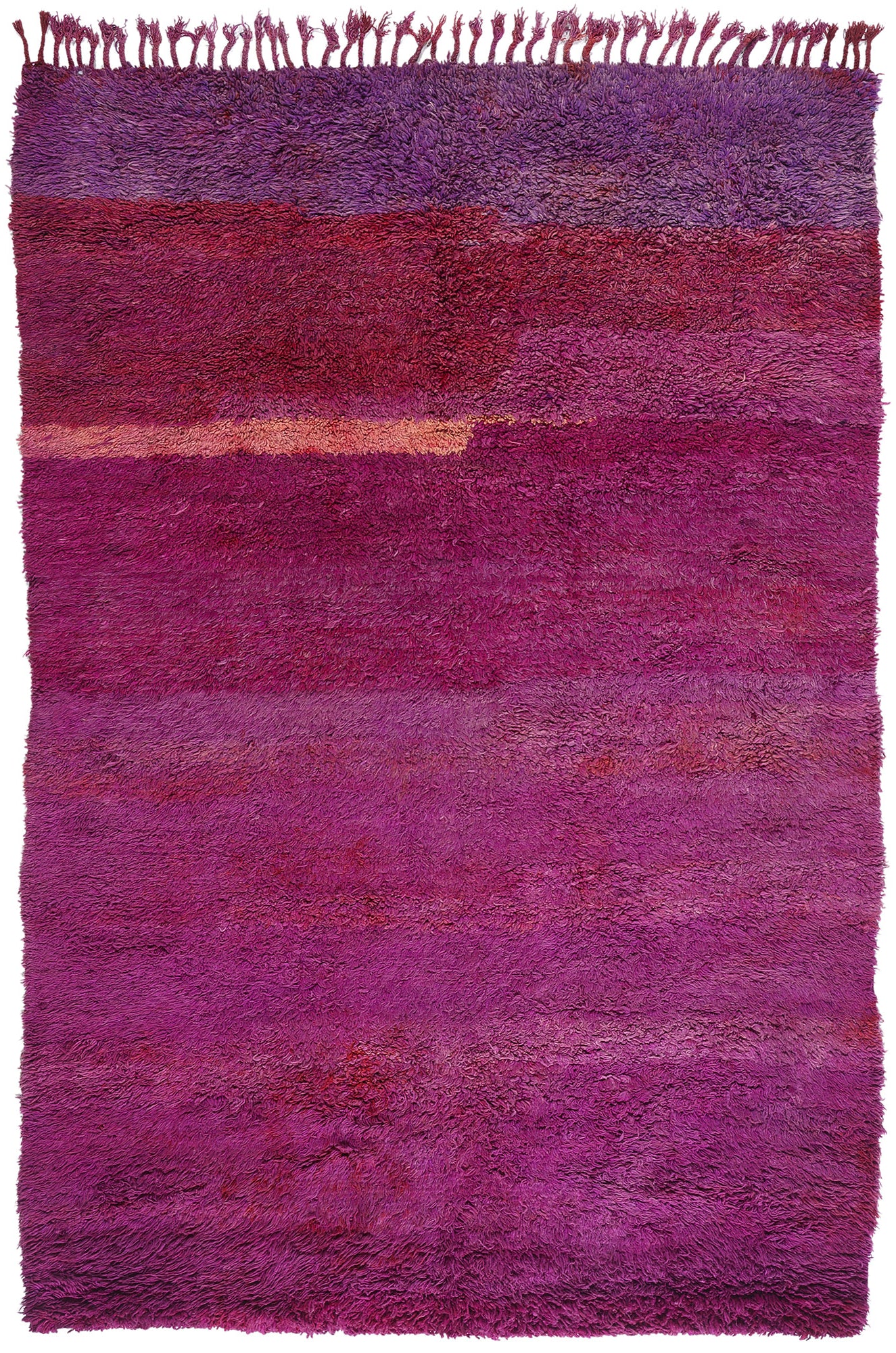 7 x 10 Purple Vintage Beni Mrirt Moroccan Rug 79338