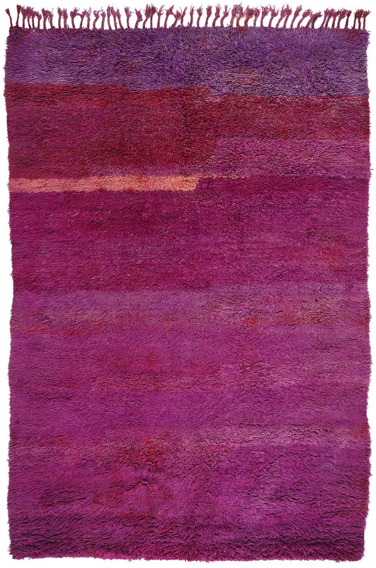 7 x 10 Purple Vintage Beni Mrirt Moroccan Rug 79338