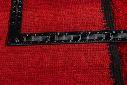 6 x 9 Red Vintage Beni Mrirt Moroccan Rug 79340