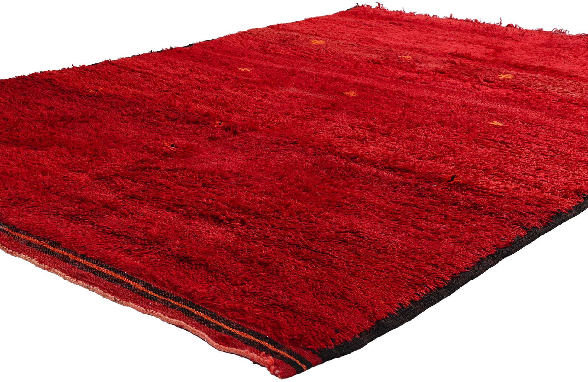 6 x 9 Red Vintage Beni Mrirt Moroccan Rug 79340