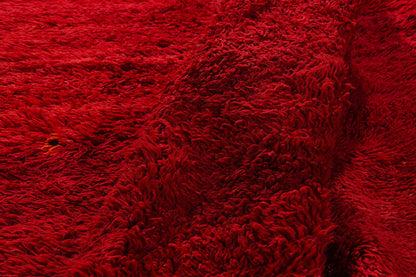 6 x 9 Red Vintage Beni Mrirt Moroccan Rug 79340