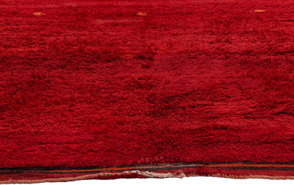 6 x 9 Red Vintage Beni Mrirt Moroccan Rug 79340