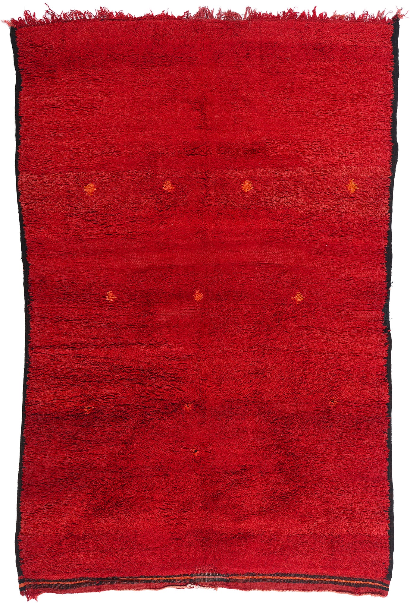 6 x 9 Red Vintage Beni Mrirt Moroccan Rug 79340