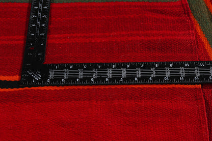 6 x 14 Red Vintage Striped Moroccan Kilim Rug 79339