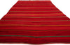 6 x 14 Red Vintage Striped Moroccan Kilim Rug 79339