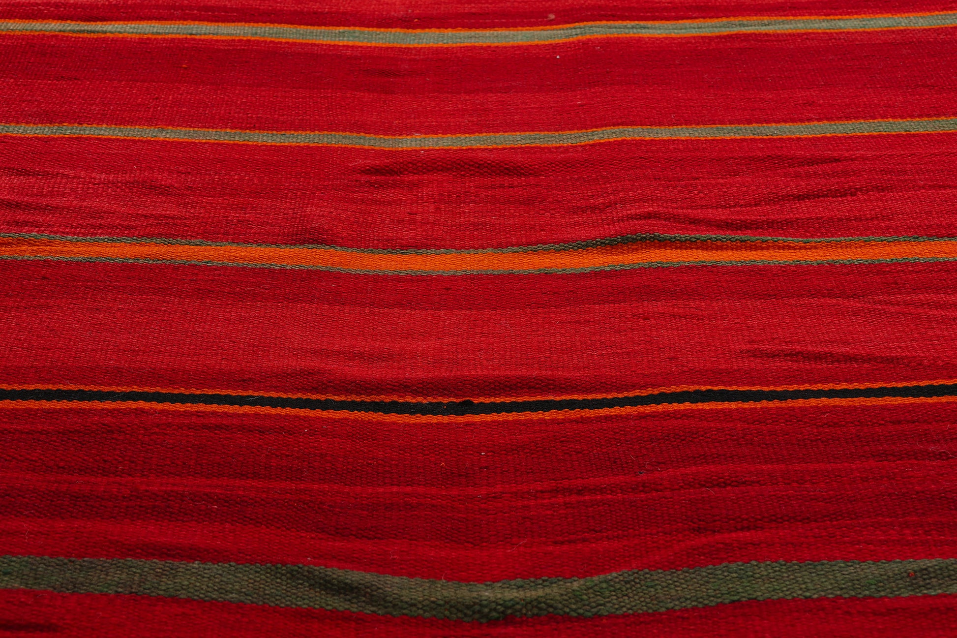 6 x 14 Red Vintage Striped Moroccan Kilim Rug 79339