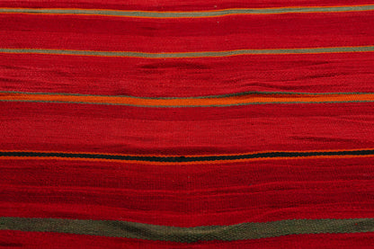 6 x 14 Red Vintage Striped Moroccan Kilim Rug 79339