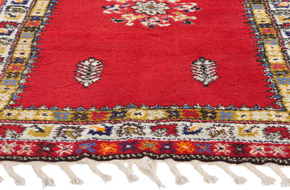 4 x 6 Vintage Red Rabat Moroccan Rug 79005