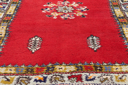 4 x 6 Vintage Red Rabat Moroccan Rug 79005