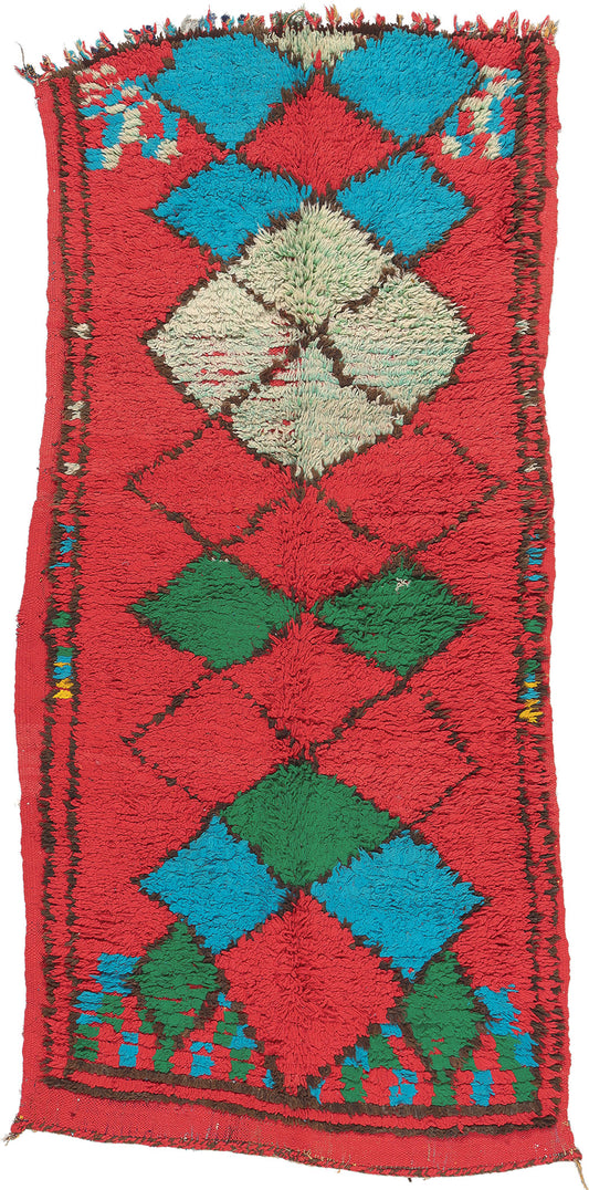 4 x 8 - Red Vintage Moroccan Rug - 20029