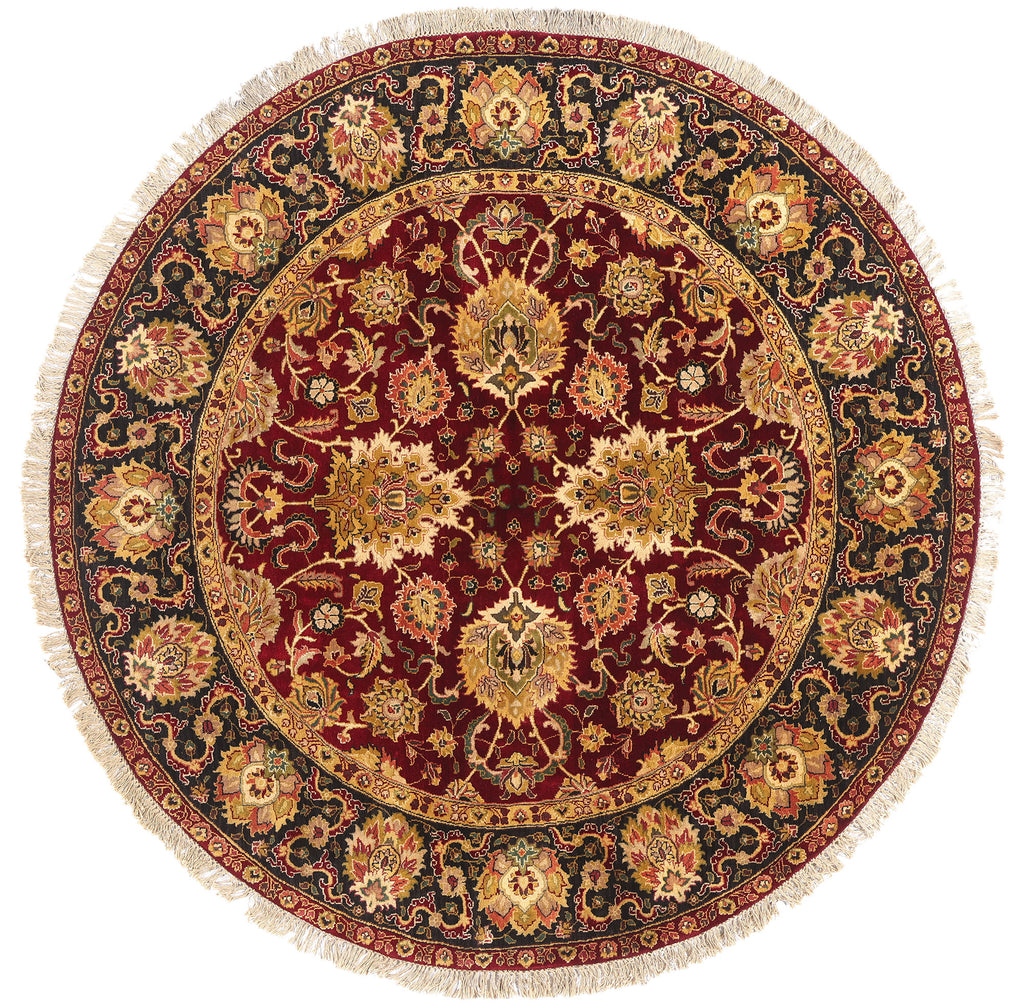 8 x 8 Red Vintage Round Indian Oushak Rug 79332