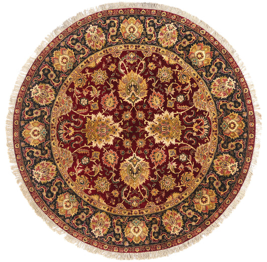 8 x 8 Red Vintage Round Indian Oushak Rug 79332