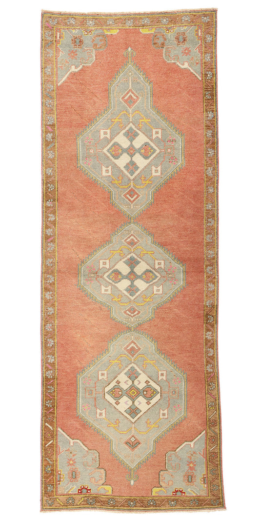 3 x 10 Vintage Red Turkish Oushak Rug 53918