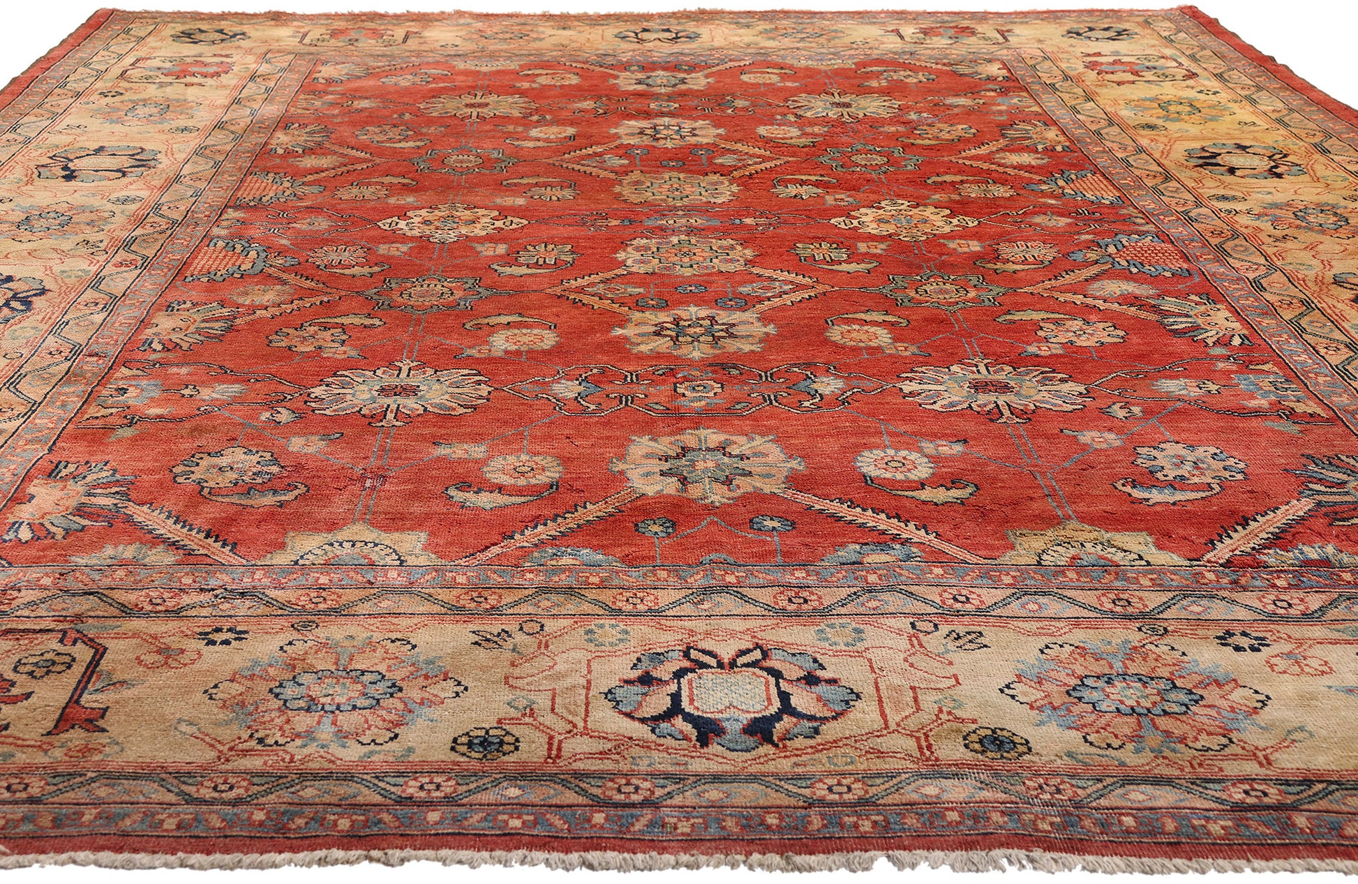 8 x 12 Vintage Red Oushak Rug 79289