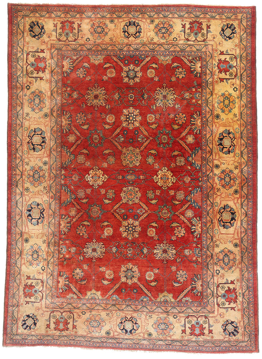 8 x 12 Vintage Red Oushak Rug 79289