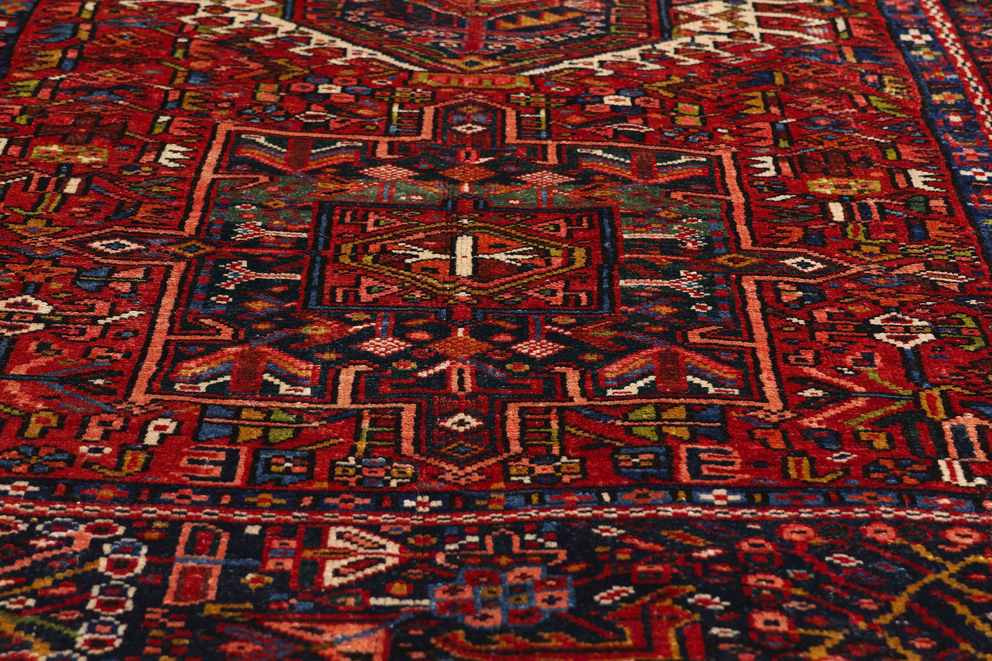 5 x 6 Red Vintage Persian Karaja Heriz Rug 79305