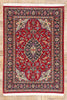 4 x 5 Red Vintage Persian Qum Rug 79315