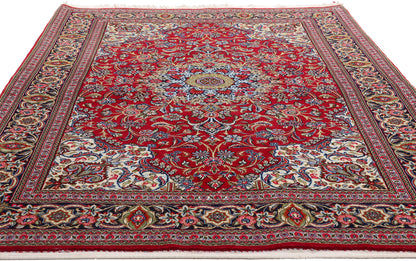 5 x 7 Red Vintage Persian Qum Rug 79313