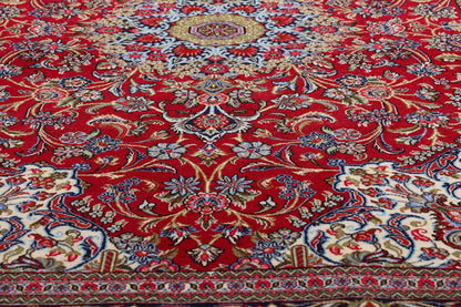 5 x 7 Red Vintage Persian Qum Rug 79313