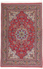 5 x 7 Red Vintage Persian Qum Rug 79313