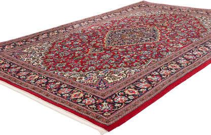 5 x 7 Red Vintage Persian Qum Rug 79314
