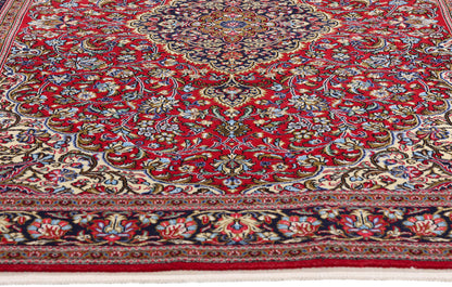 5 x 7 Red Vintage Persian Qum Rug 79314