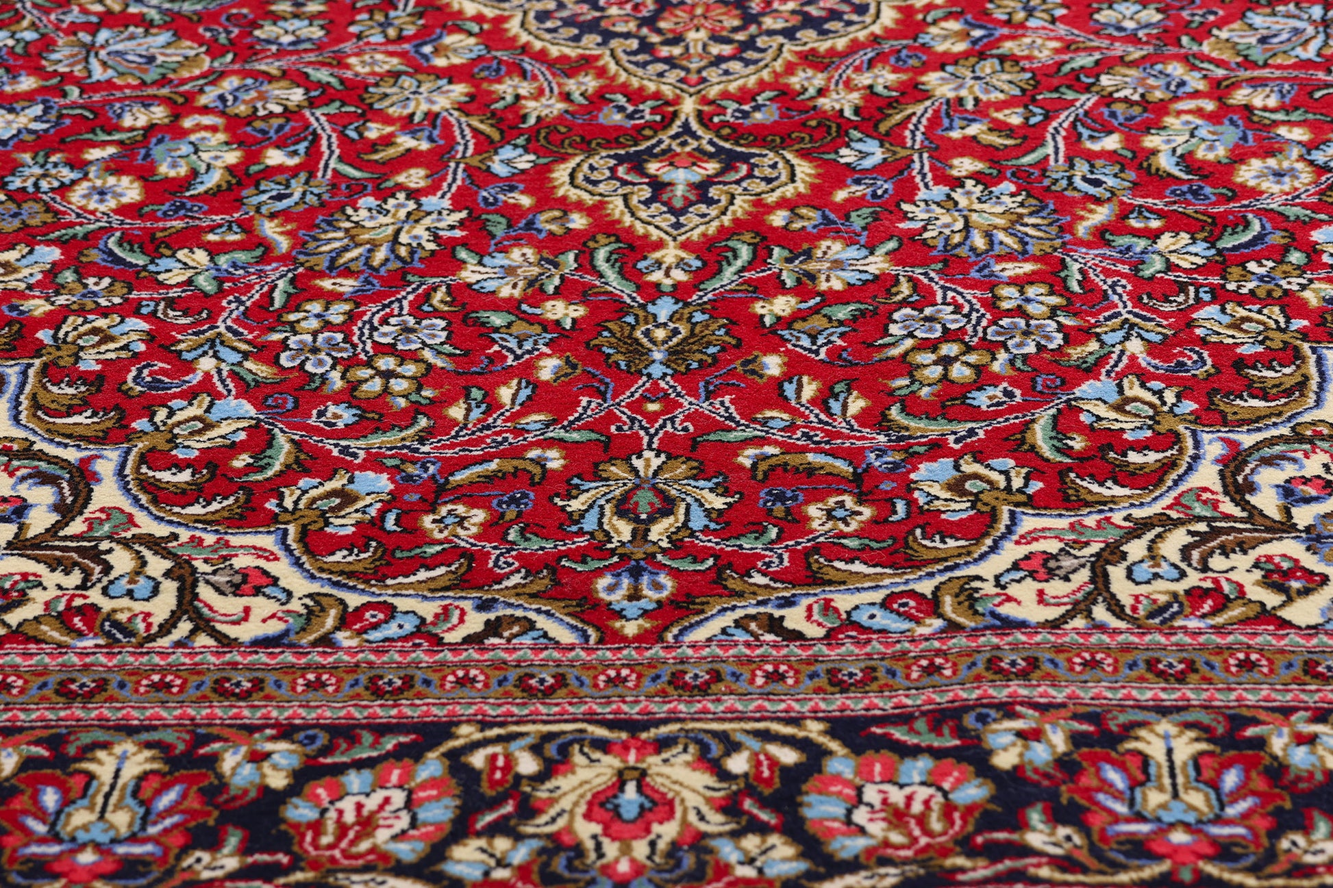 5 x 7 Red Vintage Persian Qum Rug 79314