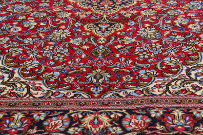 5 x 7 Red Vintage Persian Qum Rug 79314