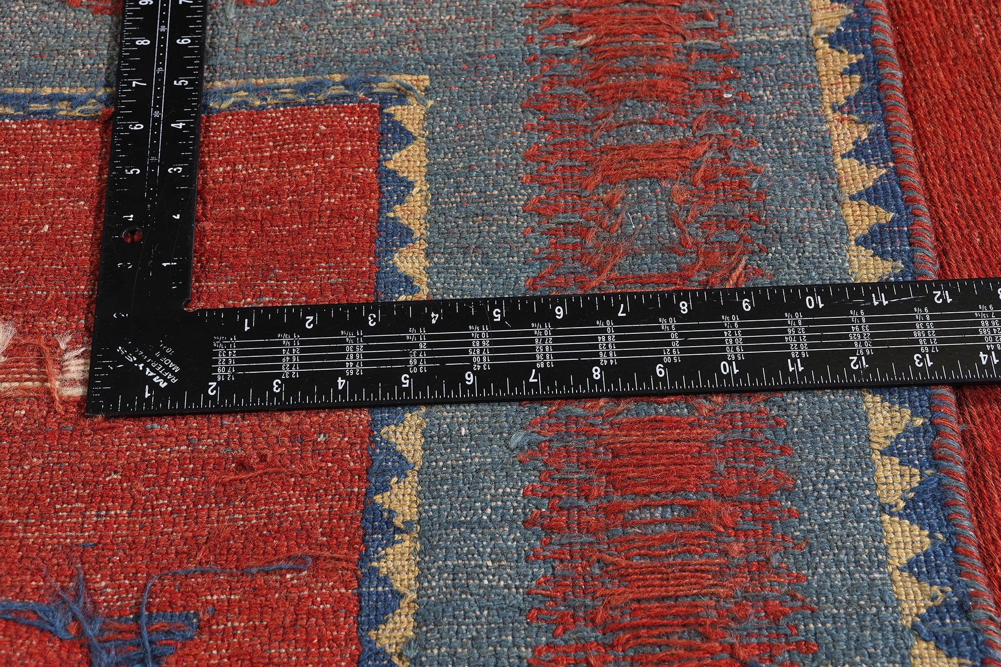 7 x 9 Red Vintage Persian Shiraz Kilim Rug 61425