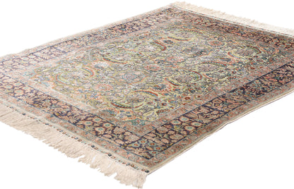 3 x 4 Vintage Turkish Silk Hereke Rug 79238