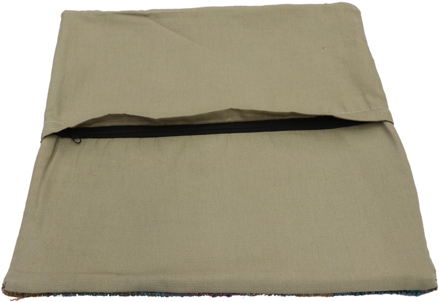 1 x 1 - Blue Vintage Turkish Pillow Rug - 53636