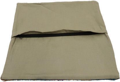 1 x 1 - Blue Vintage Turkish Pillow Rug - 53636