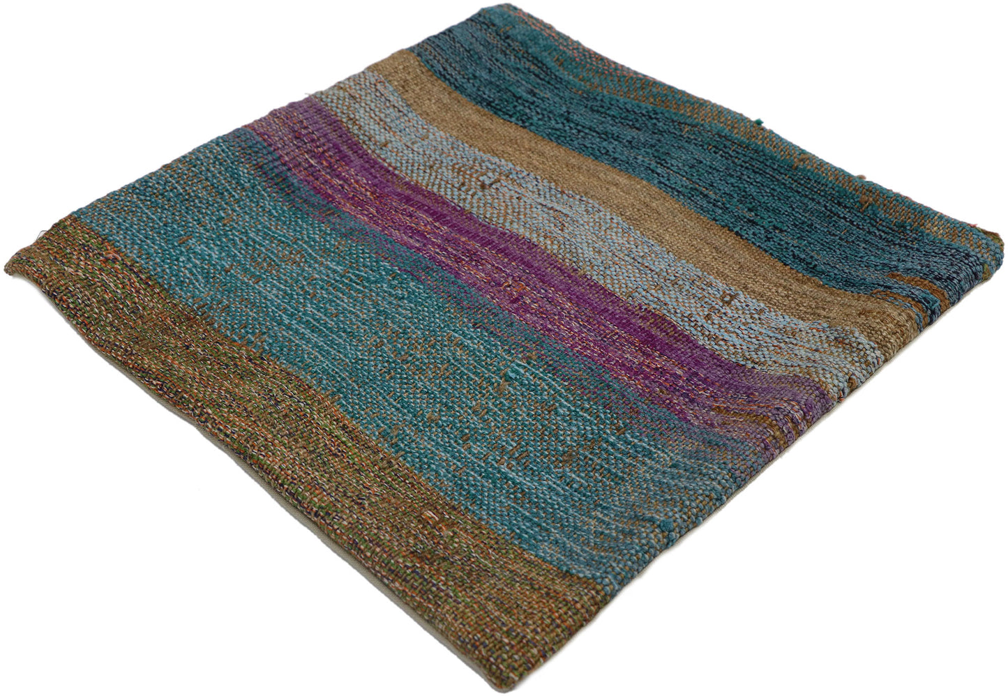 1 x 1 - Blue Vintage Turkish Pillow Rug - 53636