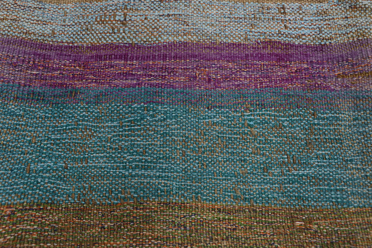 1 x 1 - Blue Vintage Turkish Pillow Rug - 53636