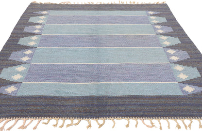 4 x 7 Vintage Swedish Scandinavian Rollakan Rug 79044