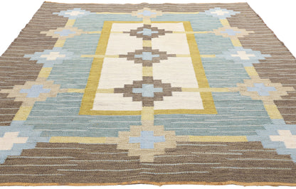 6 x 8 Sverker Greuholm Vintage Swedish Rollakan Rug 79047